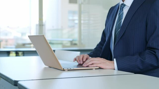 paperless, business, office, laptop, pc, digital, digitalization, check, work, clerical work, businessperson, people, man, businessman, confirmation, investigation, research, human resources, hand, bo