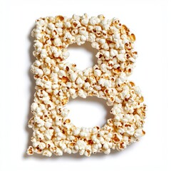 Obraz premium A creative arrangement of popcorn forming the letter 