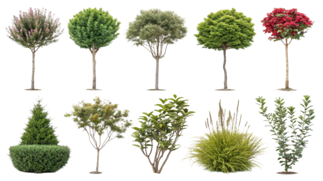 Variety of Trees and Plants for Landscaping Projects