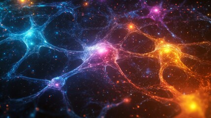 Fototapeta premium Abstract Representation Of Neural Network Connections