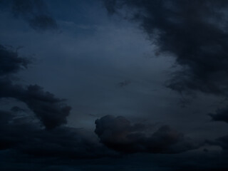 Cloud storm sky dark halloween background rain lightning thunder stoumy typhoon Nature light scene...