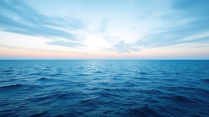 Obraz premium Oceanic Landscape with Gradient Sky, beach, serene