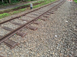 The colonial railway line from the Dutch colonial era is still sturdy and is still used today at...