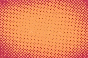Obraz premium Retro-style orange and magenta halftone dot background with subtle texture overlay, colorful dot pattern, vintage vibe, abstract background, orange, magenta