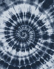 Fototapeta premium Indigo Tie Dye Spiral Swirl Pattern Texture Background