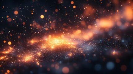 Glowing Particles Abstract Cosmic Space Dust