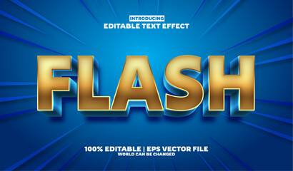 Obraz premium Flash editable text effect in modern trend style