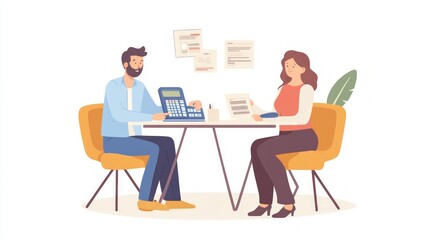 Fototapeta premium Business Negotiation Scene
