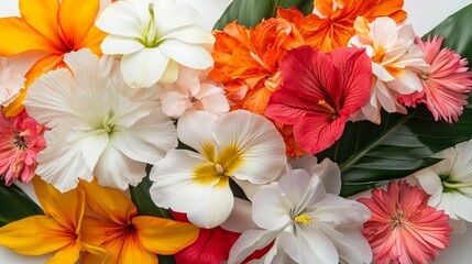 Fototapeta premium Unique Tropical Flowers in a Vibrant Bouquet