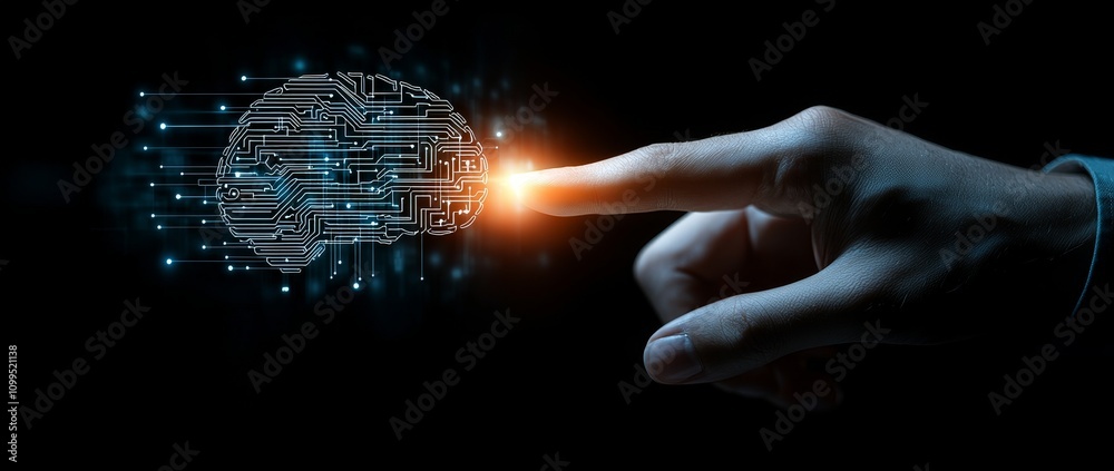 Poster Concept of Stock Machine Learning in Internet Business Technology.