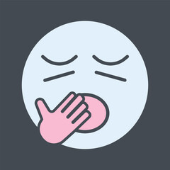 Obraz premium Yawning Face Vector Icon