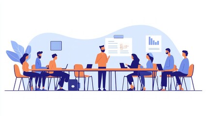 Naklejka premium Business Meeting Illustration