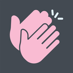 Obraz premium Clapping Hands Vector Icon