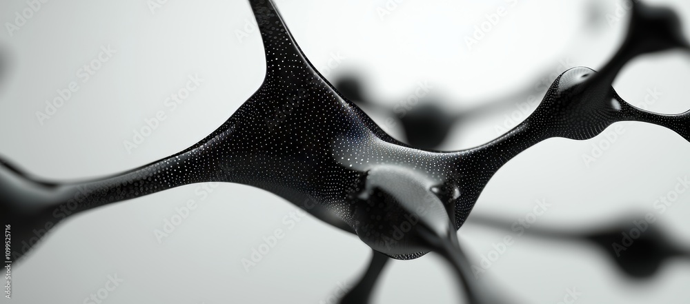 Poster Data flow. 3D illustration of a neural network. Cybersecurity and big data. Worldwide database and stock market.
