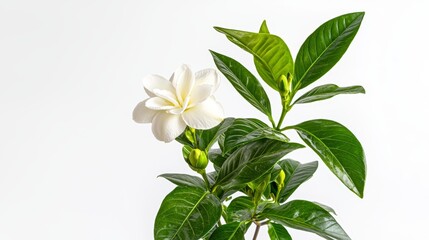 Obraz premium Lush Gardenia with Glossy Green Leaves