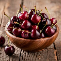 cherries in a bowl