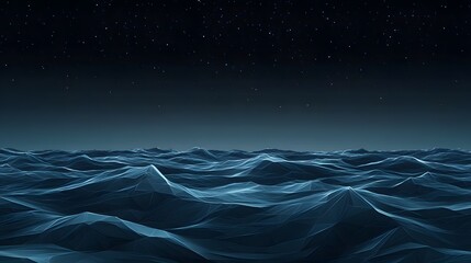 Obraz premium wave background with blue and black polygonal shapes, low-poly style, dark background