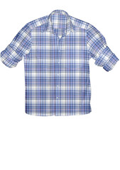 3D illustration summer twill cotton shirt for men