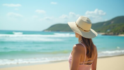Fototapeta premium person on the beach