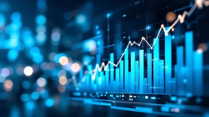 Naklejka premium Business audit stock financial finance management on analysis data strategy with graph accounting marketing or report chart economy investment research profit concept.