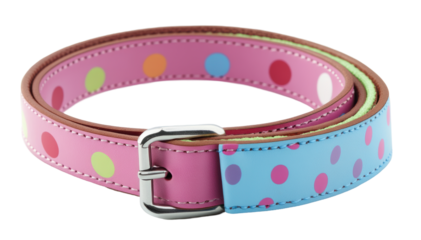 Belt cute dot for children transparent PNG isolated on white background.