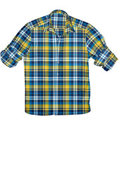 3D illustration summer twill cotton shirt for men