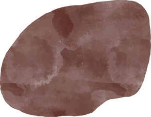 Abstract Brown Shape watercolor Illustration 