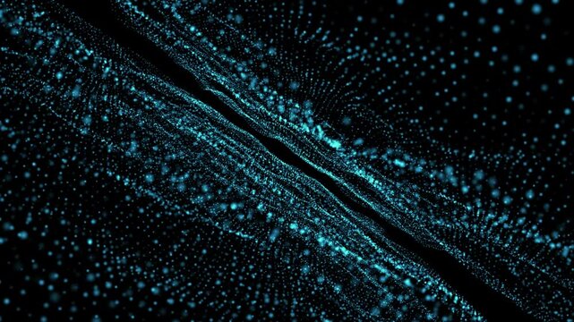 technology wave dots particle background
