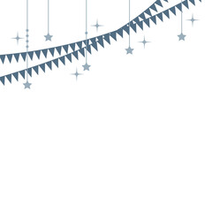 New Year Stars Hanging Party Border Decoration