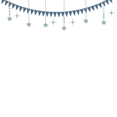 New Year Stars Hanging Party Border Decoration