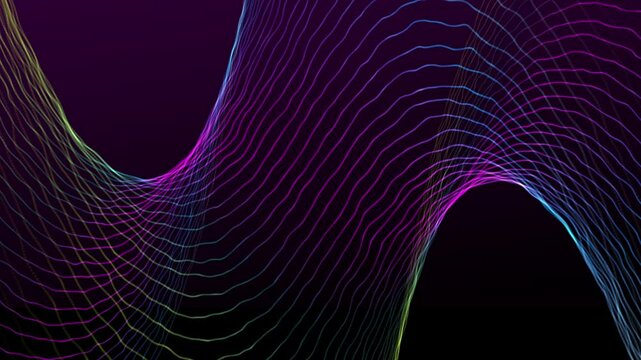 curved wavy lines tech futuristic motion background