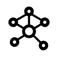 Molecular structure line icon. Vector illustration 