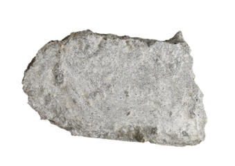 Cement stone, piece of concrete isolated on white, clipping path, PNG