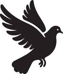 Fototapeta premium pigeon silhouette vector art perfect for illustrations and graphics.