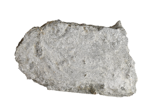 Cement stone, piece of concrete isolated on white, clipping path, PNG
