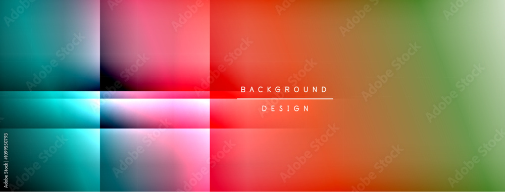 Poster Dynamic shadow lines with gradient colors geometric background