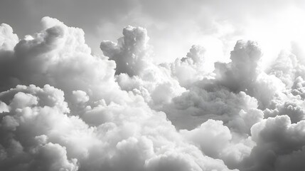 A Monochrome View of Dense Cumulus Clouds