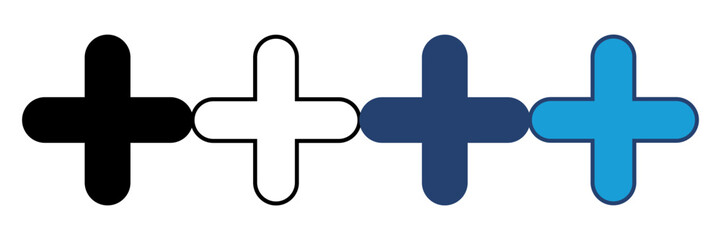 Obraz premium Plus Icon vector. Add plus icon