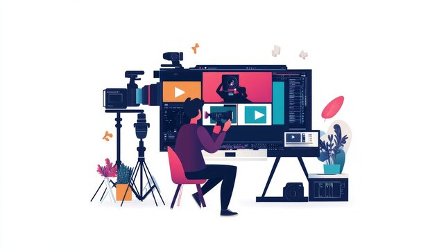 Video Editing Studio - Modern Design