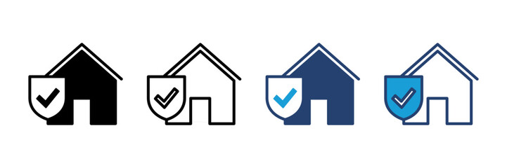 house insurance icon vector. house protection icon.