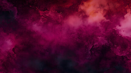 Black dark purple red burgundy wine magenta maroon plum watercolor water. Abstract art colorful background. Chaos daub stain grunge dirty smoke fog.Fantasy dramatic storm night sky with clouds.Design.