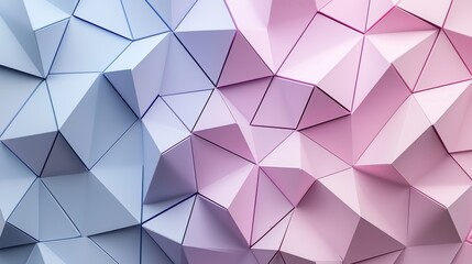 Obraz premium Geometric Abstract Background in Soft Blue and Pink Tones