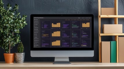 Realtime inventory tracking system dashboard displayed on a computer screen