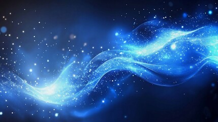 Obraz premium Fractal blue plasma waves abstract futuristic background, fractal, blue, plasma, waves, abstract, futuristic, background