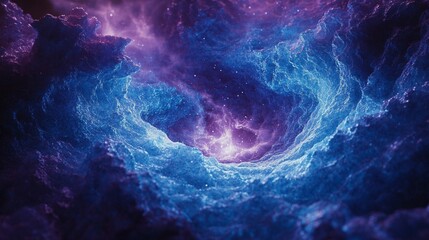 Obraz premium Fractal blue plasma waves abstract futuristic background, fractal, blue, plasma, waves, abstract, futuristic, background