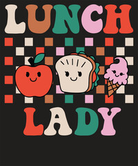 Fototapeta premium Lunch Lady T-Shirt Design – Celebrate Cafeteria Heroes with Fun Lunch Lady Artwork – Perfect for Lunch Lady Pride and School Staff Gifts