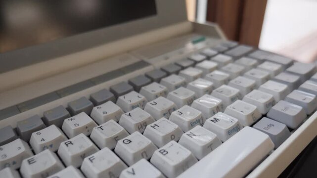 Old Vintage Keyboard Retro PC, Slider View
