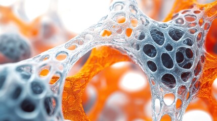 Blood Cell Concept Under Microscope with Soft Light