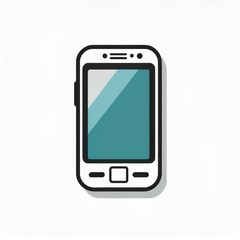Mobile phone icon on white background