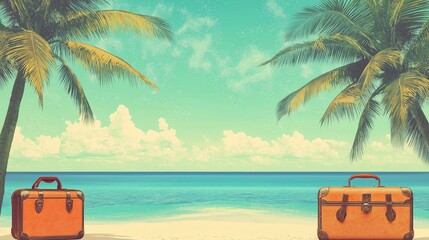 Obraz premium Tropical Beach Vacation Background for Advertising